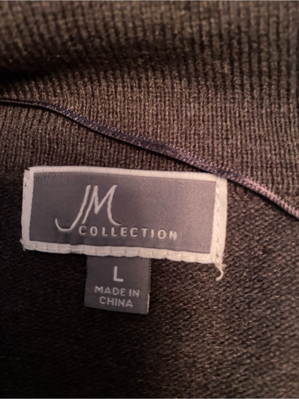 JM Collection Black Ribbed Knit Top - Picture 2 of 6